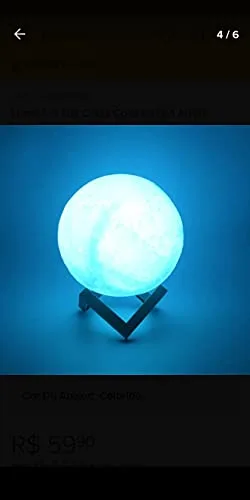 Luminária de lua 3D - foto 2