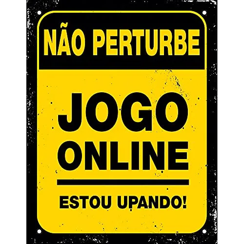 Placa “Não perturbe: estou jogando”