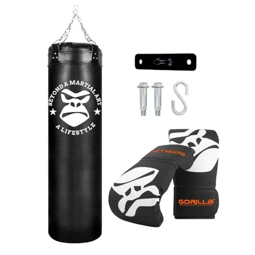 Kit de boxe com saco e luvas