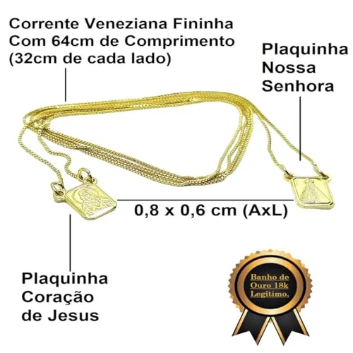 Escapulário banhado a ouro - foto 4