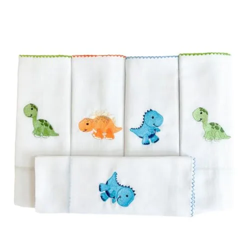 Conjunto com cinco fraldas de pano