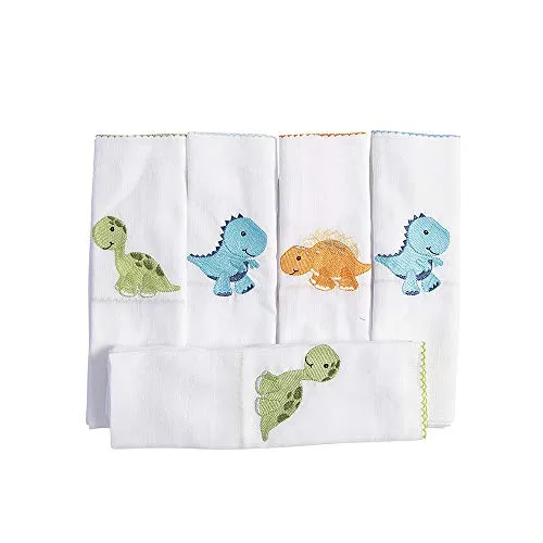 Conjunto com cinco fraldas de pano