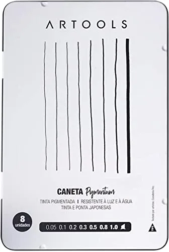 Canetas técnicas em estojo