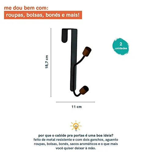 Cabides verticais para porta - foto 2