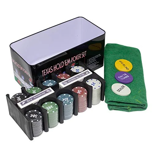 Kit de pôquer com fichas