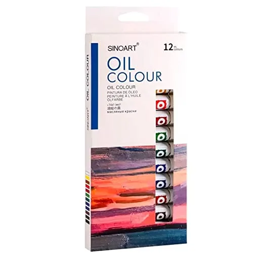Tinta a óleo em kit de cores