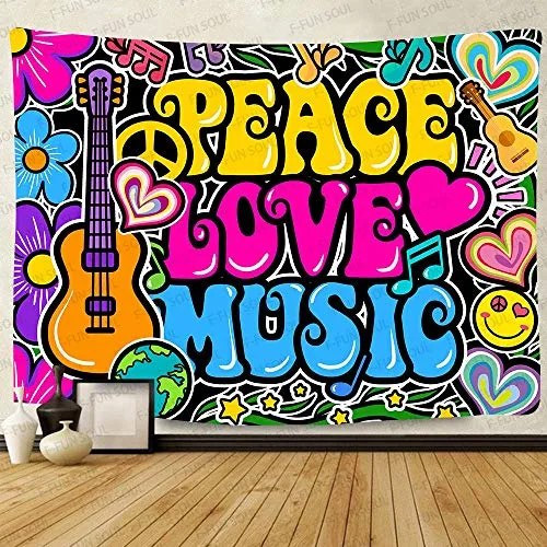 Tapeçaria Peace, Love & Music
