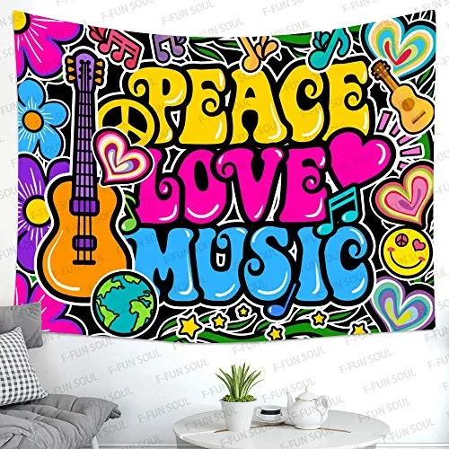 Tapeçaria Peace, Love & Music - foto 2