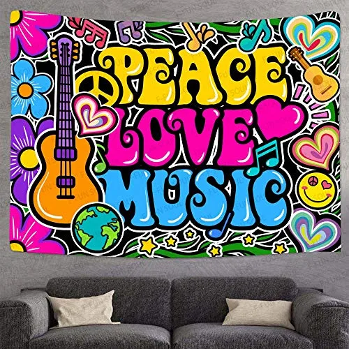 Tapeçaria Peace, Love & Music - foto 4