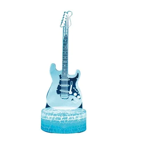 Luminária em formato de guitarra