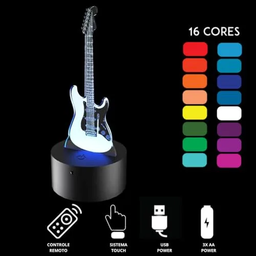Luminária em formato de guitarra - foto 3