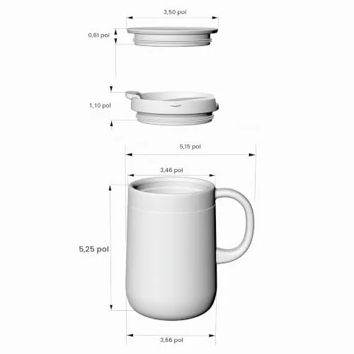 Caneca térmica com tampa - foto 6