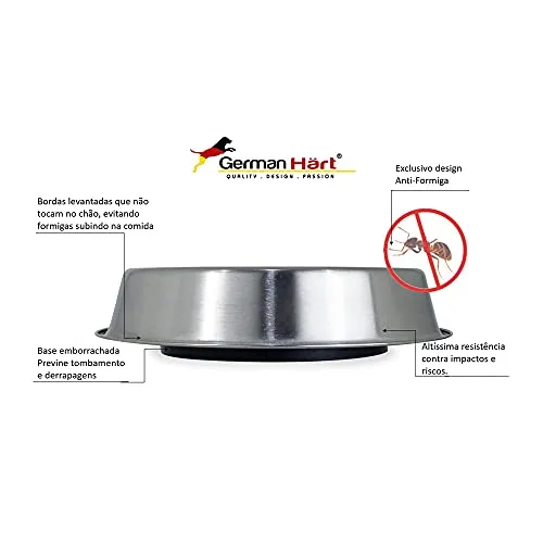 Comedouro de inox com anel antiformiga - foto 6