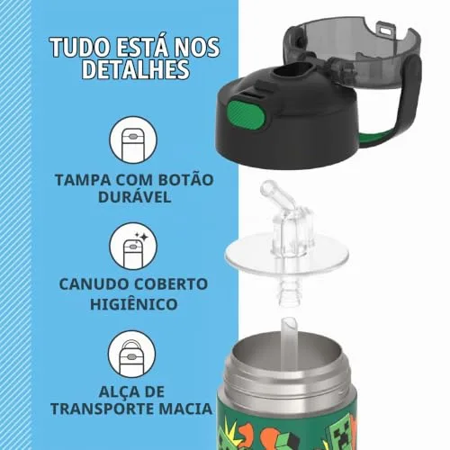Garrafa térmica com canudo - foto 4