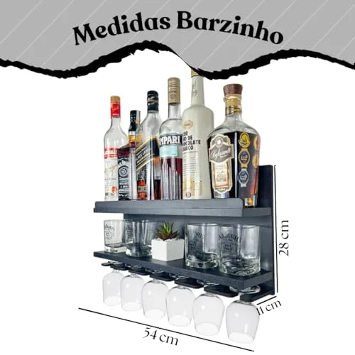 Barzinho de parede com porta-taças - foto 5