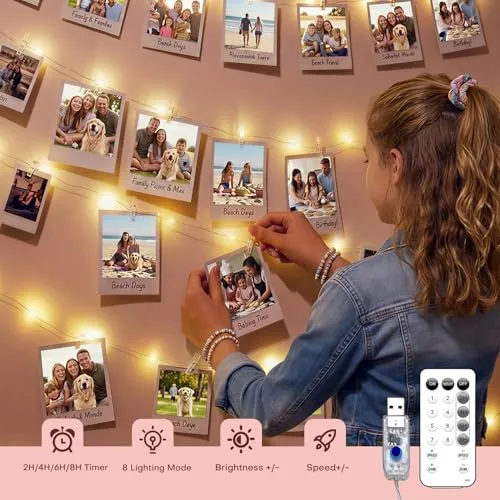 Varal de fotos com clipes - foto 4