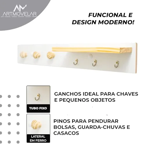 Organizador de parede com ganchos - foto 3