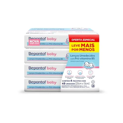 Kit de lenços umedecidos hipoalergênicos