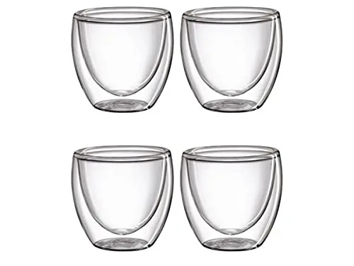 Xícaras de vidro de parede dupla