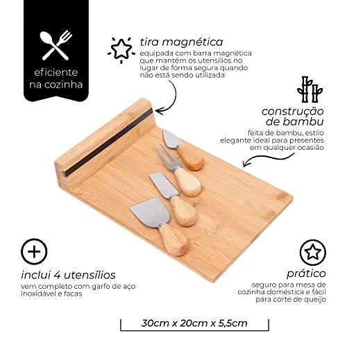 Tábua de queijos e frios com facas - foto 2