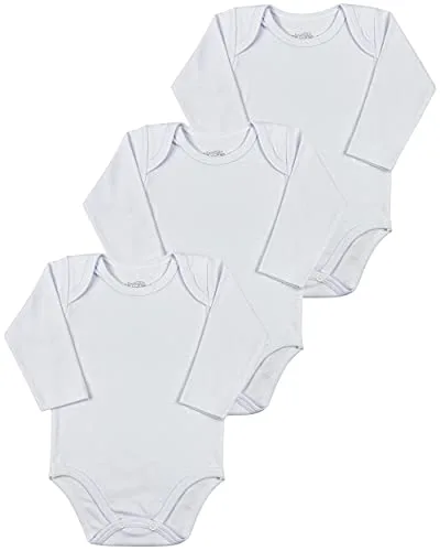 Kit de bodies brancos de manga longa