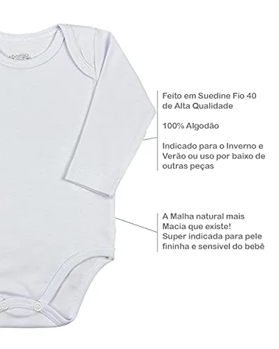 Kit de bodies brancos de manga longa - foto 2