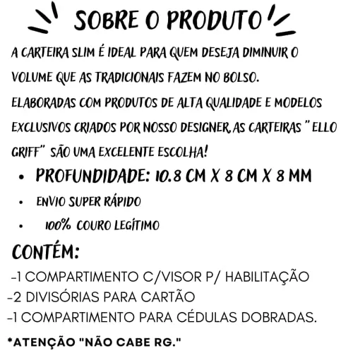Carteira de couro slim - foto 4
