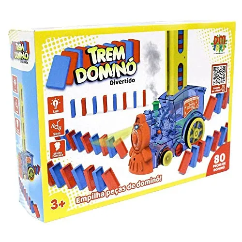 Trem de dominó para montar