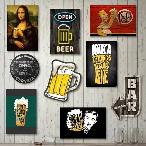 Placas decorativas para o cantinho do bar