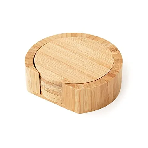 Jogo de porta-copos de bambu