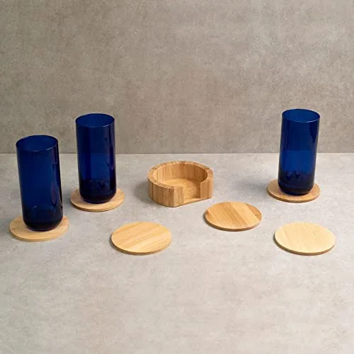 Jogo de porta-copos de bambu - foto 4