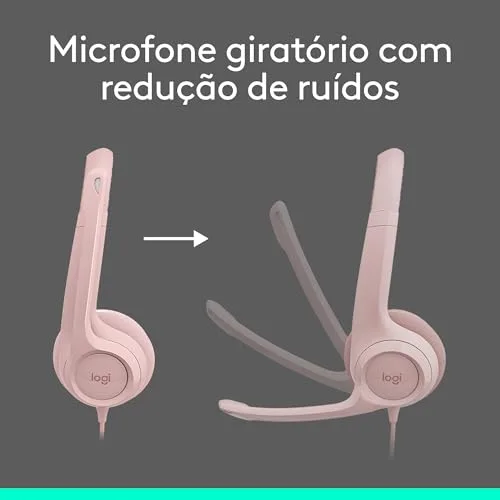 Headset rosa para estudo e chamadas - foto 4