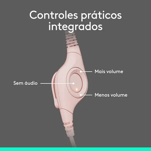 Headset rosa para estudo e chamadas - foto 5