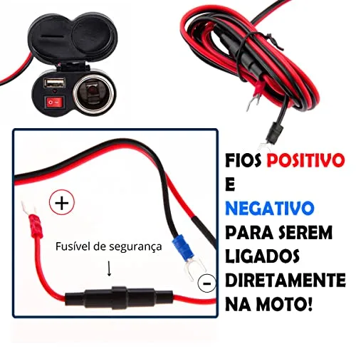 Carregador USB para guidão - foto 5