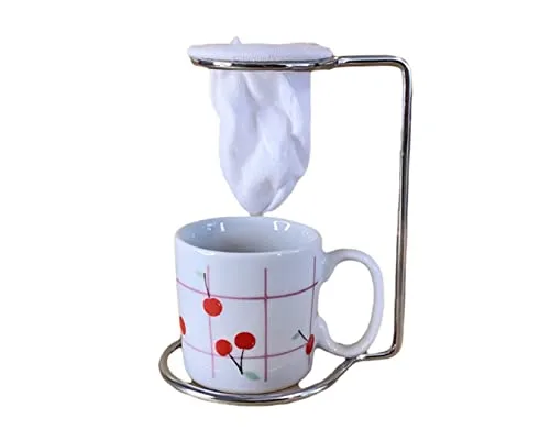 Caneca de porcelana com coador
