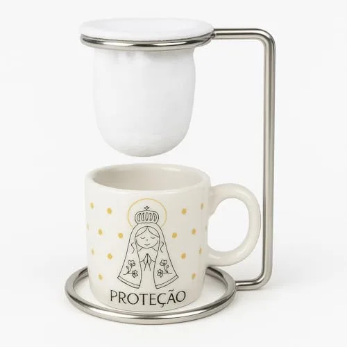Caneca com coador de café