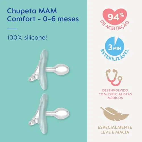 Chupetas de silicone para zero a seis meses - foto 4