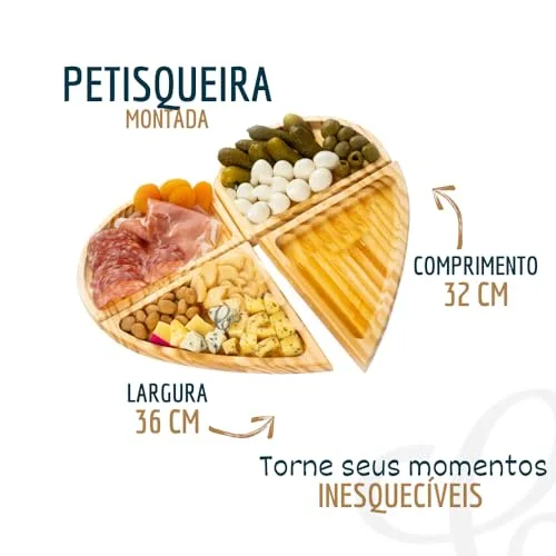 Petisqueira de madeira com divisórias - foto 3