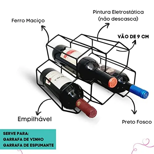 Adega empilhável de ferro - foto 2
