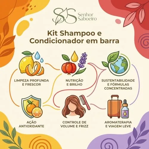 Kit de shampoo e condicionador em barra - foto 3