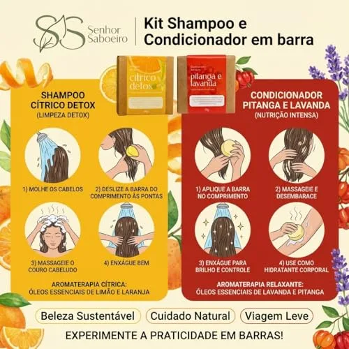 Kit de shampoo e condicionador em barra - foto 4