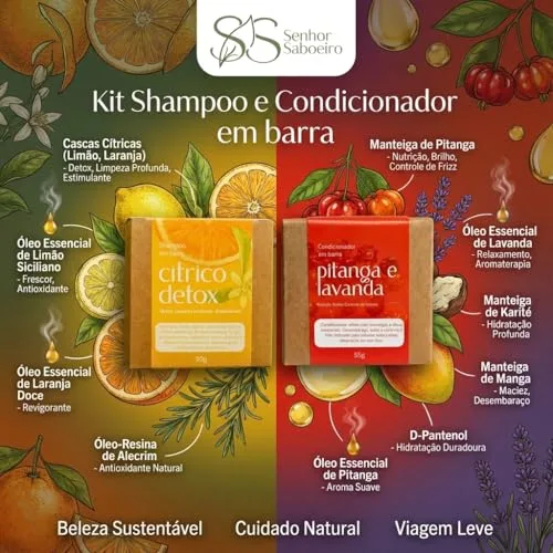 Kit de shampoo e condicionador em barra - foto 5