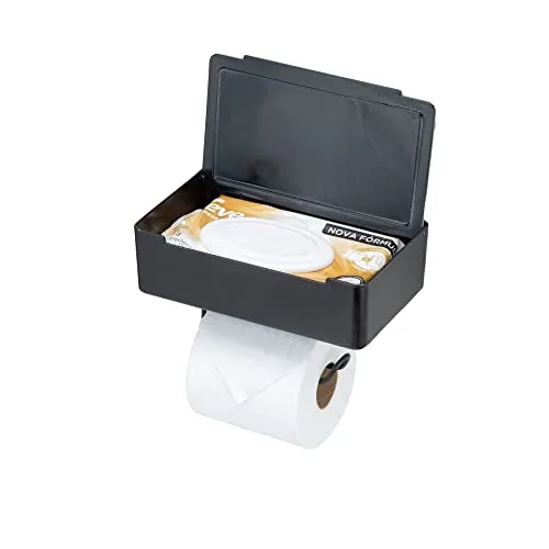 Porta-papel higiênico com suporte para celular