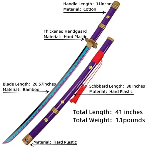 Katana de bambu para cosplay - foto 2
