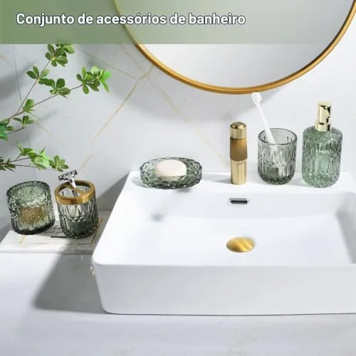 Conjunto de acessórios de banheiro em vidro - foto 3