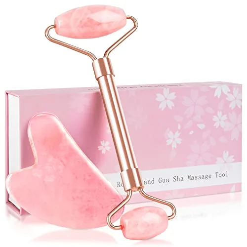 Kit de rolo de jade e Gua Sha