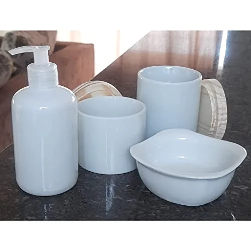 Kit de higiene branco em porcelana - foto 4