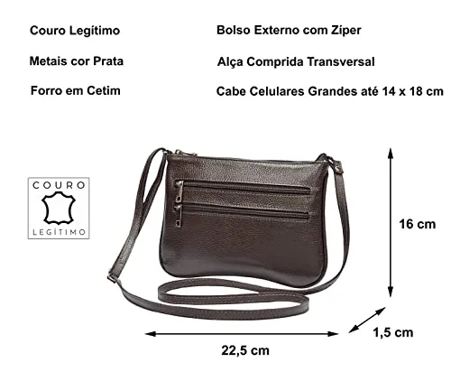 Bolsa transversal de couro - foto 3