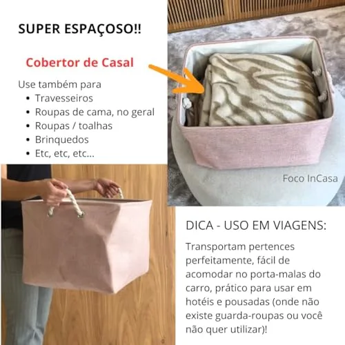 Cesto organizador de tecido - foto 3