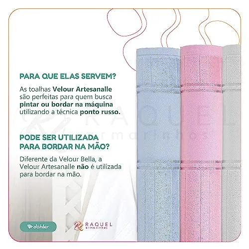 Kit de toalhas de lavabo para bordar - foto 2